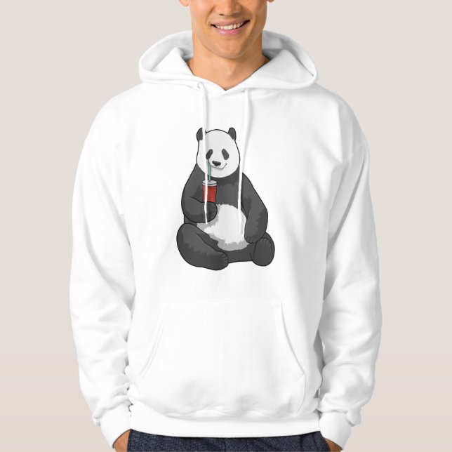 Sudadera Panda con bebida (Anverso)