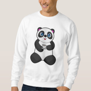 Sudadera Panda con Copa de Café