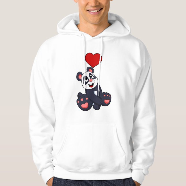 Sudadera Panda con corazón (Anverso)