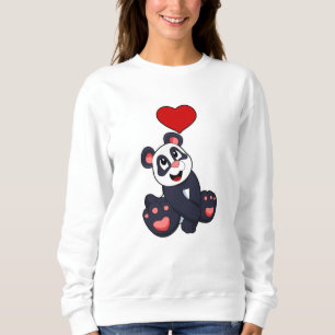 Sudadera Panda con corazón