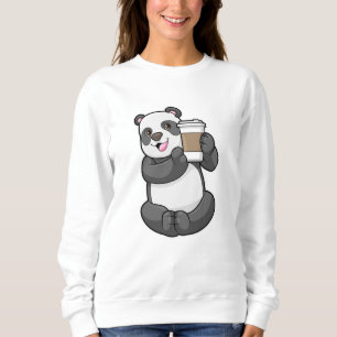 Sudadera Panda con el café a ir