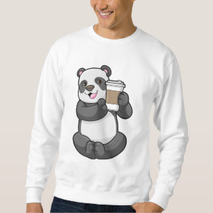 Sudadera Panda con el café a ir