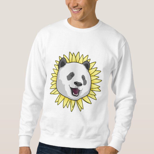 Sudadera Panda con girasol (Anverso)