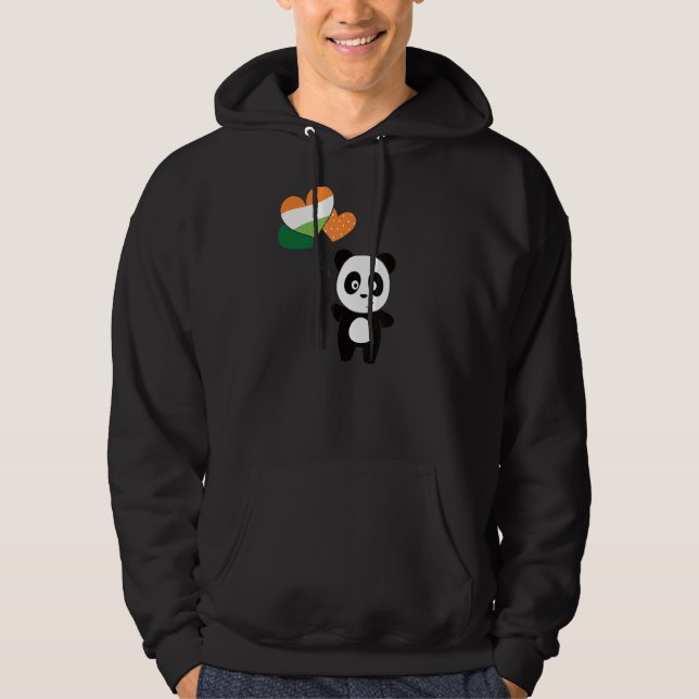 Sudadera Panda con globos irlandeses adorables animales par (Anverso)