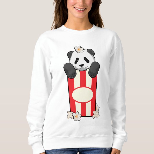 Sudadera Panda con Popcorn (Anverso)