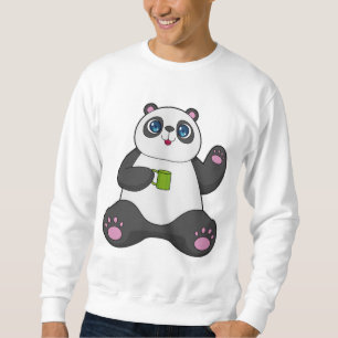 Sudadera Panda con tazón de café