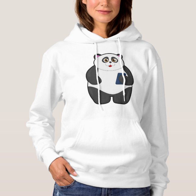 Sudadera Panda con teléfono móvil (Anverso)