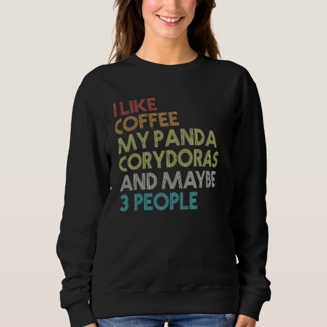 Sudadera Panda Corydoras Catfish Aquarium Fish Coffee Vinta (Anverso)
