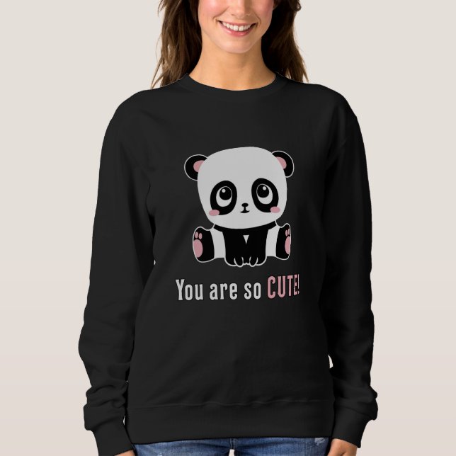 Sudadera Panda Cute Bear Animal Pandas Paw Funny Gift Idea (Anverso)