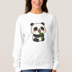 Sudadera Panda Cute comiendo bambú - Camiseta impresa con g