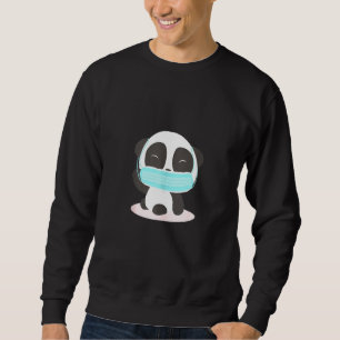 Sudadera Panda Cute Con Máscara De Cara Graciosa Para Los A