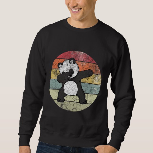 Sudadera Panda Dabbing Vintage   (Anverso)
