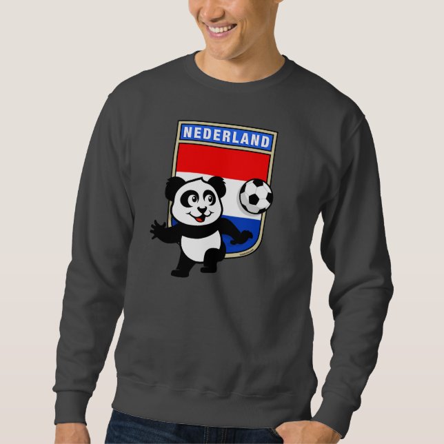 Sudadera Panda de fútbol de los Países Bajos (camisetas osc (Anverso)