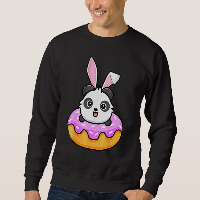 Sudadera Panda Donut Día de Pascua Conejo Conejo Orejas 3 (Anverso)