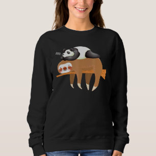 Sudadera panda durmiendo en un perezoso diseño