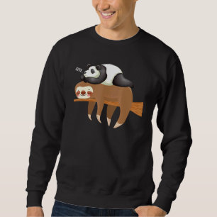 Sudadera panda durmiendo en un perezoso diseño