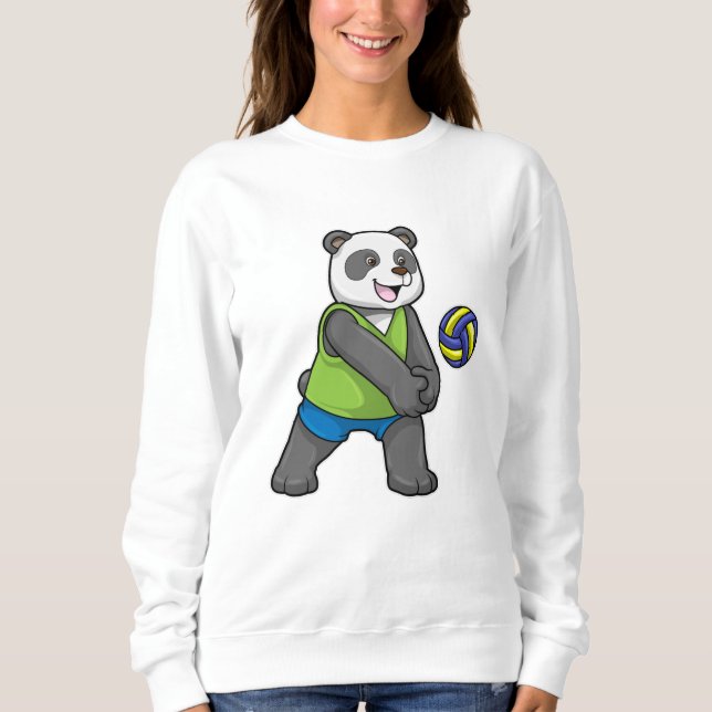 Sudadera Panda en Deportes con Voleibol (Anverso)