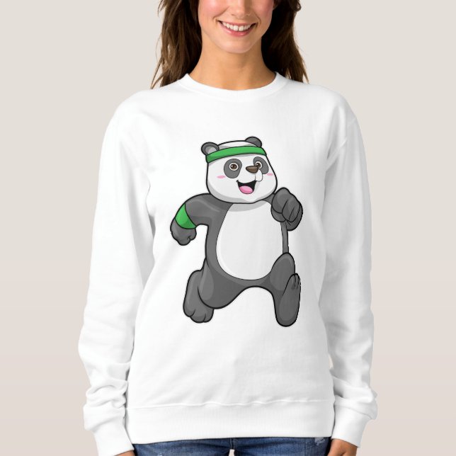 Sudadera Panda en Jogging with Headband (Anverso)