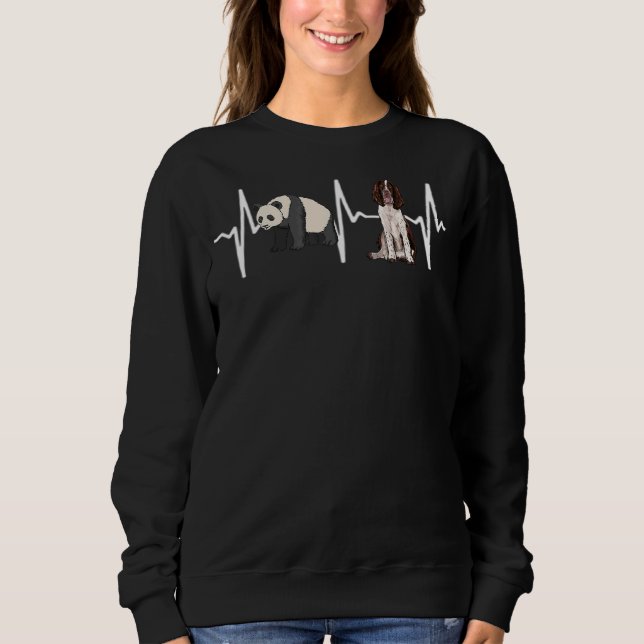 Sudadera Panda English Springer Spaniel Heartbeat Dog (Anverso)