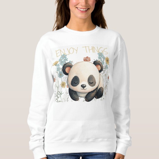 Sudadera Panda Enjoy Things (Anverso)