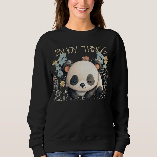 Sudadera Panda Enjoy Things (Anverso)