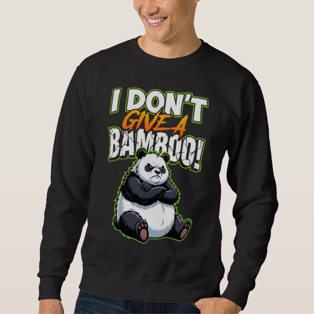 Sudadera Panda Gruñón Divertido No Da Bambú (Anverso)