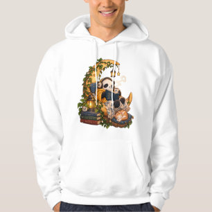 Sudadera Panda Leyendo bajo Luz de Luna Acogedora