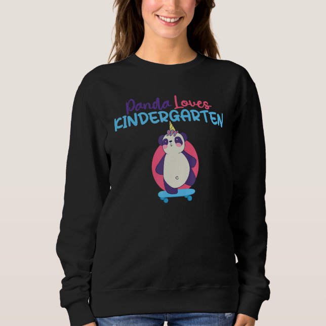 Sudadera Panda loves Kindergarten (Anverso)