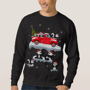 Sudadera Panda Manejando Árbol de Navidad Camión Rojo Panda