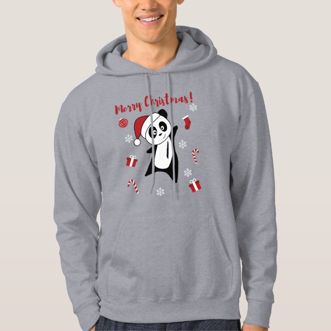 Sudadera Panda Navidades Nieve Animales De Invierno Pandas  (Anverso)