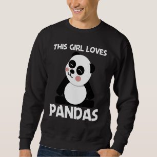 Sudadera Panda Para Chicas Mamá Cabina De Oso Blanco Negro