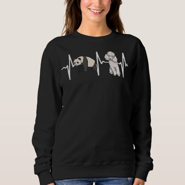 Sudadera Panda Poodle Heartbeat Dog (Anverso)