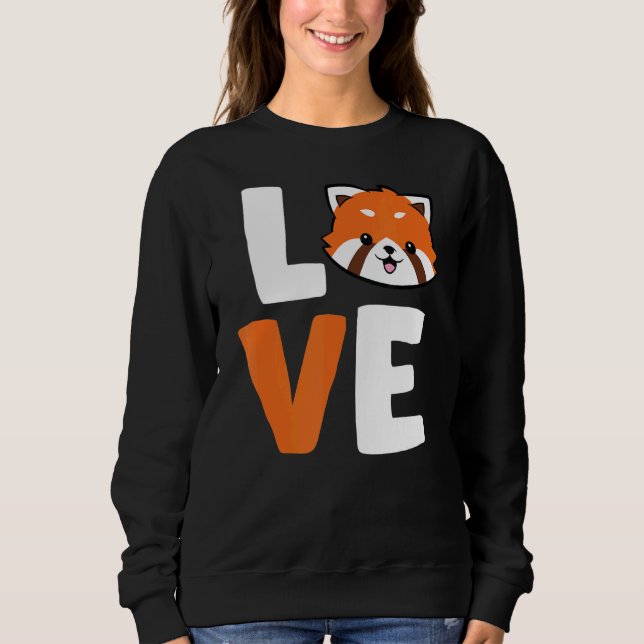 Sudadera Panda Rojo Amor Animal Panda (Anverso)
