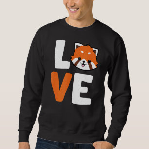 Sudadera Panda Rojo Amor Animal Panda