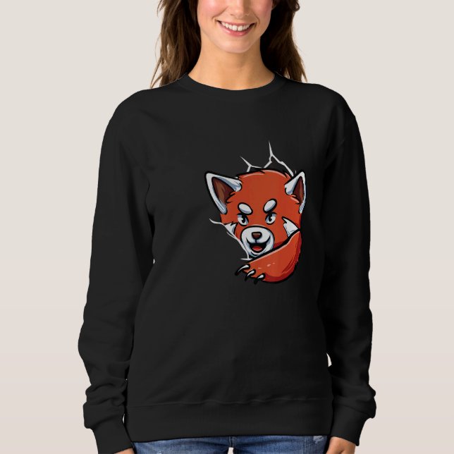 Sudadera Panda Rojo Cute Rojo (Anverso)