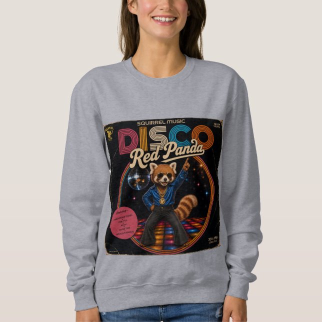 Sudadera Panda Rojo Disco (Anverso)