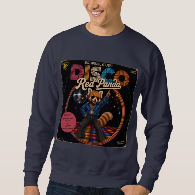 Sudadera Panda Rojo Disco (Anverso)