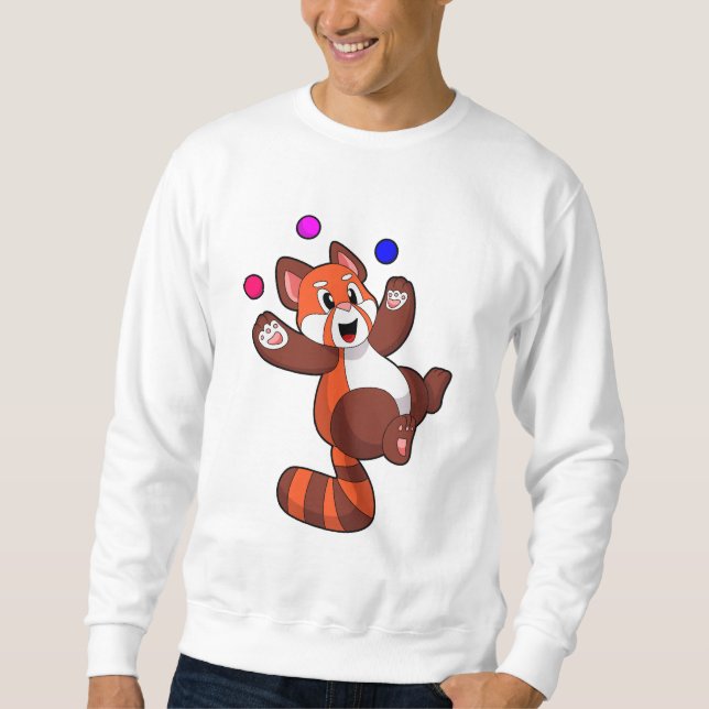 Sudadera Panda rojo en el Circo de Juggle. PNG (Anverso)