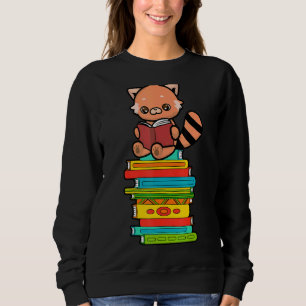 Sudadera Panda Rojo leyendo libros divertidos Pandas Rojo A