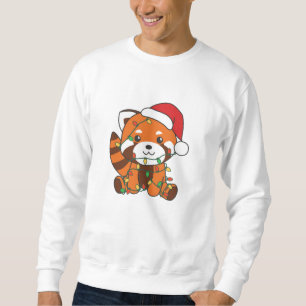 Sudadera Panda Rojo Navidades Animales De Invierno Pandas R
