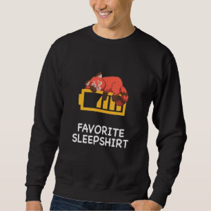 Sudadera Panda Rojo perezoso Pandas Nap Durmiendo Pajamas P