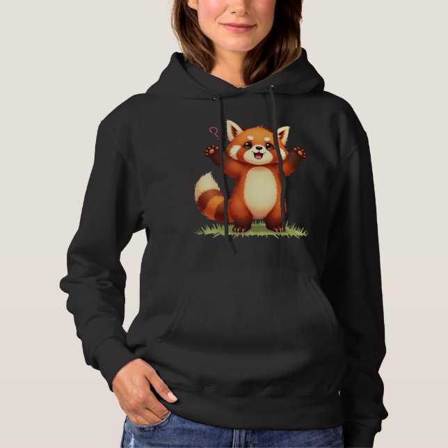Sudadera Panda rojo sorprendido (Anverso)