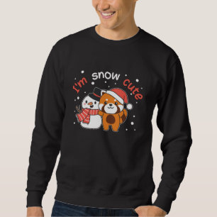 Sudadera Panda Rojo Soy Nieve Cute Snowman Snowman Pun