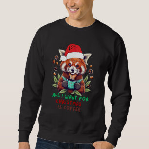 Sudadera Panda rojo Todo lo que quiero para los Navidades e