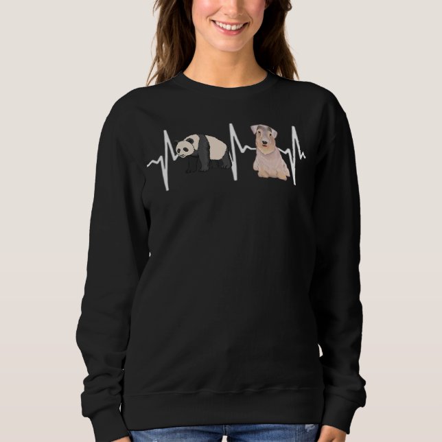 Sudadera Panda Sealyham Terrier Heartbeat Dog (Anverso)