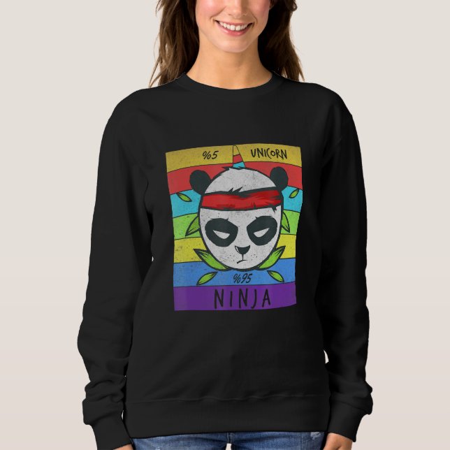 Sudadera Panda Unicorn Ninja 95 Ninja (Anverso)