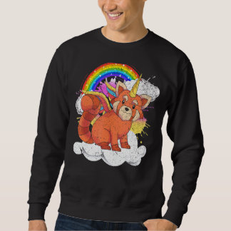 Sudadera Pandacora roja de animales salvajes Arcoiris Panda