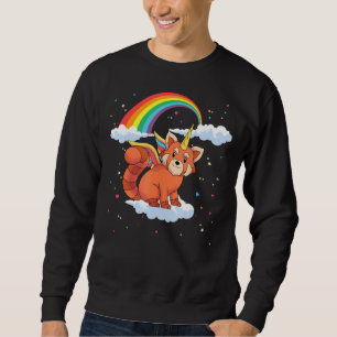 Sudadera Pandacora roja de arcoiris para animales salvajes