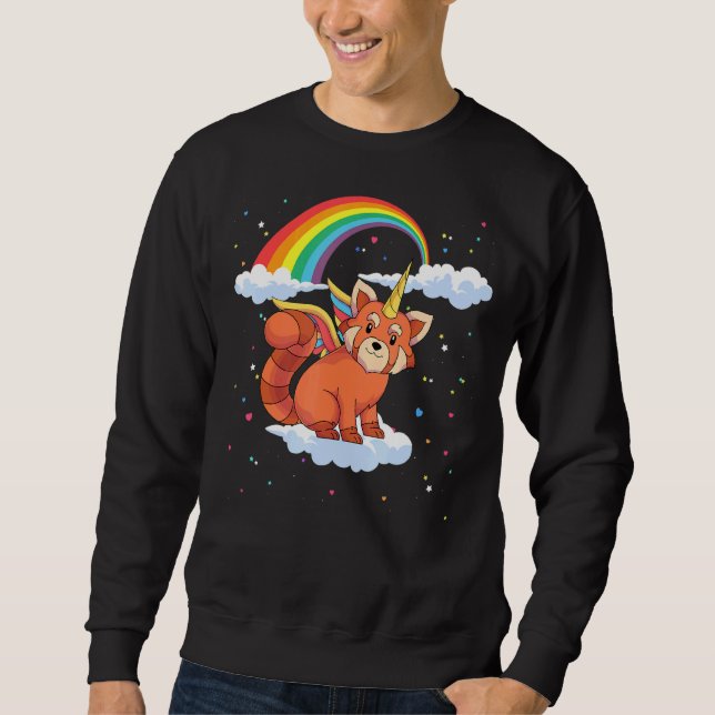 Sudadera Pandacora roja de arcoiris para animales salvajes  (Anverso)