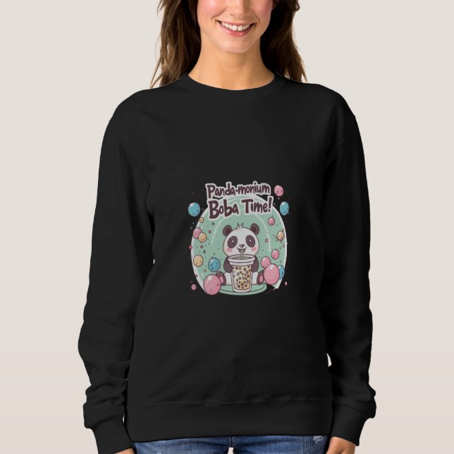 Sudadera ¡Pandamonium Boba Time! (Anverso)